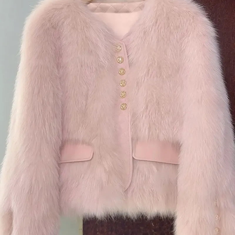 Aurora – Short Synthetic Fur Jacket